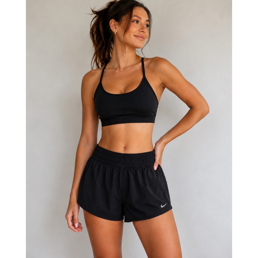 Nike Dri-FIT Black Running Shorts Athletic Gym Active Workout Sz XS